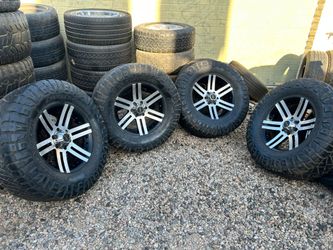 RIMS 35X12.50R18....6 LUGS FIT CHEVY SILVERADO YUKON TAHOE SUBURBAN NISSAN TITAN DENALLI NISSAN ARMADA TOYOTA TACOMA
