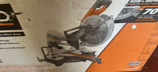 Ridgid 12” dual bevel sliding compound miter saw $350 (financing available)