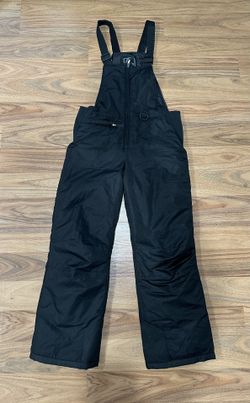 AQ Youth Insulated Snow Pants Bibs Black Size L (10/12)   Winter Ski Pants