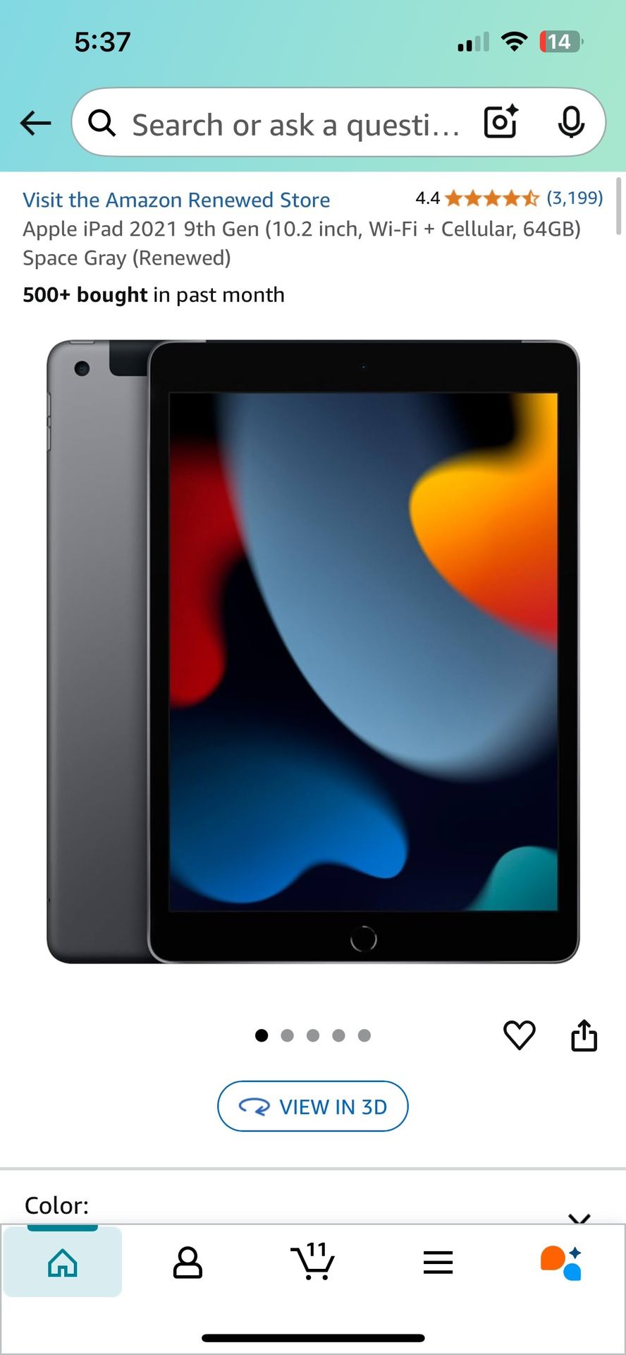Ipad 9th gen (10.2in) 2021