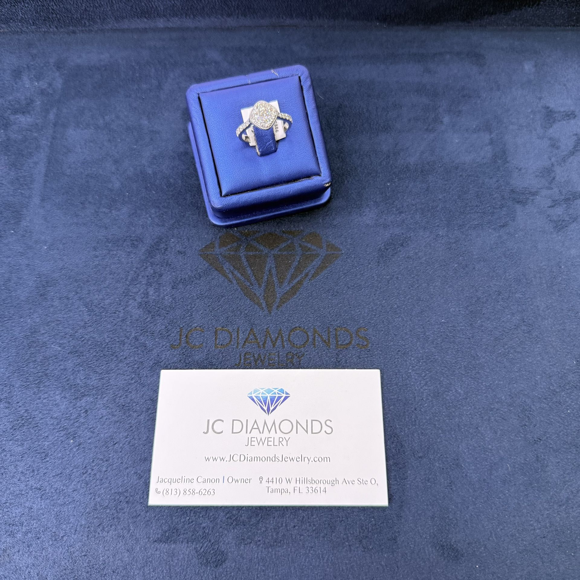 Ring Engagement Diamonds Real White Gold