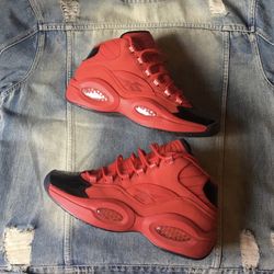 Reebok The Question Mid (Scarlet): Size 10