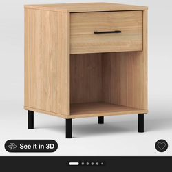 Brown oak wood night stand