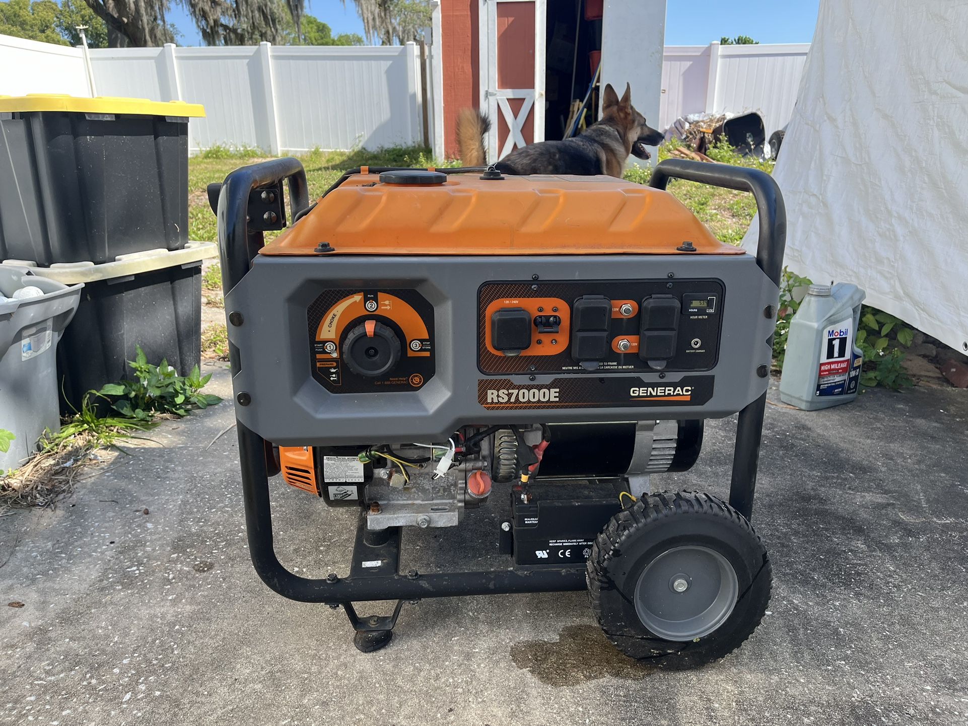 Generac Rapid Start 7000-Watt Gasoline Portable Generator 