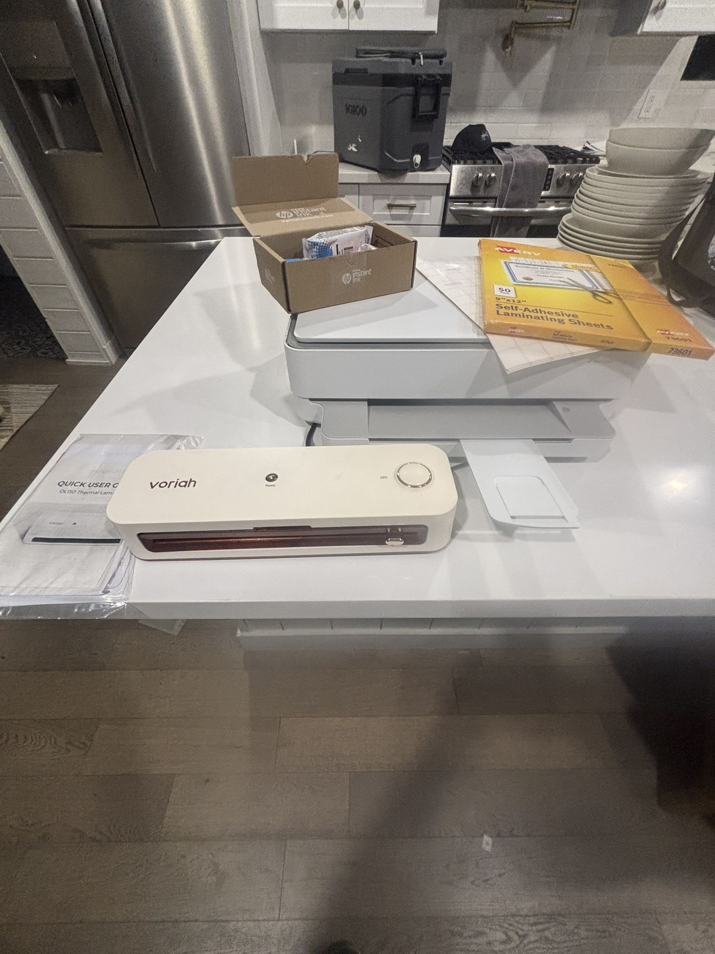 HP envy 6055 printer and Voting Laminator w/ supplies