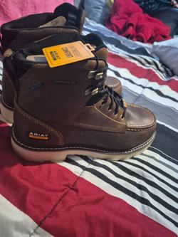 Ariat work boots steel toe.