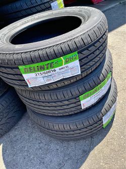 New Tire 215/60R16 Delinte DH2 Set Of 4 Tires 215/60/16 LLANTAS