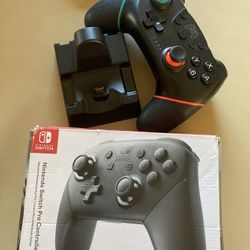 2 Nintendo switch pro Wireless controller and charging dock