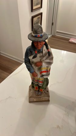 Bar Decor - Vintage 1969 “Proud Indian” whiskey decanter