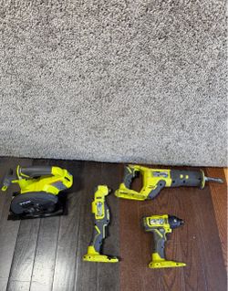 Ryobi 4-Piece Cordless Power Tool Set tool only