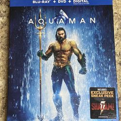 Aquaman bluray and dvd DC warner brothers NEW
