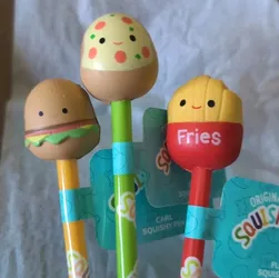 24 Squishmallows Fast Food Pens Fries Hamburger Pizza