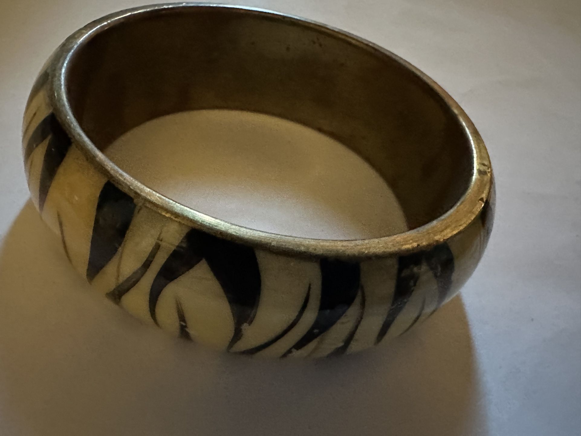 Vintage Zebra Bangle Bracelet