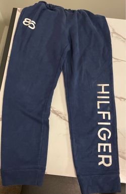 Tommy Hilfiger Boys Youth Large (14) Navy Jogger Sweatpants Blue Logo Athletic Pants
