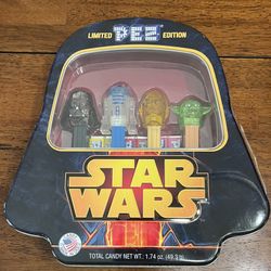 NEW SEALED 2014 Limited Edition Star Wars Pez with Darth Vader Yoda c-2po r2-d2 Collector's Tin
