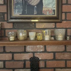 Mercury Glass Style Candle Holders (w/battery-operated Candles)