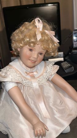 "Little Miss Shirley" Doll by Elke Hutchens “her left pinky is broken “ $40