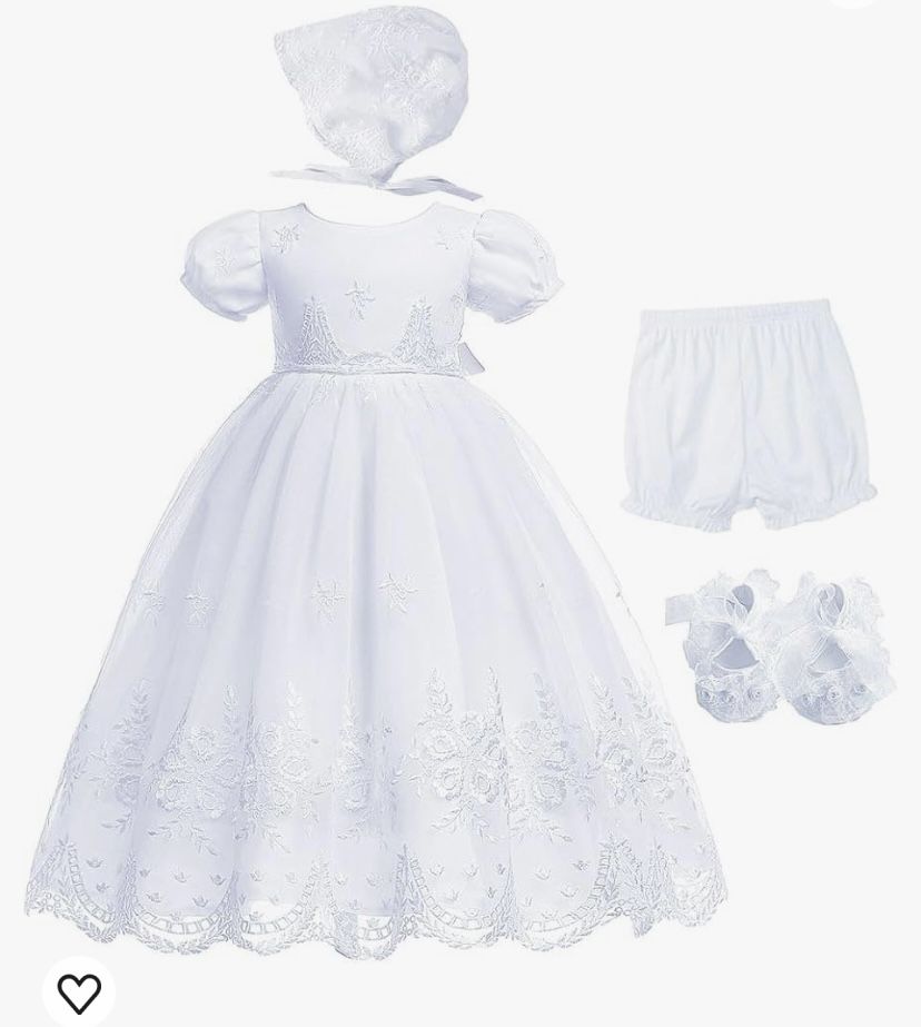 Baptism Dress Baby Girl 12-18 Month