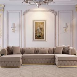 Jester Velvet Double Chaise Sectional $2600