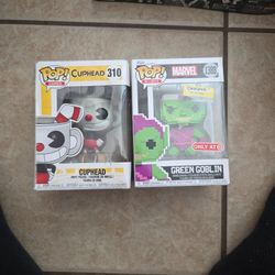 Funko Pop Cuphead And Green Goblin