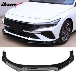 Fits 2024-2026 Hyundai Elantra Sedan IKON Front Bumper Lip Chin Spoiler Gloss Black