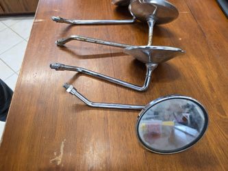 Chrome Motorcycle Mirrors Set