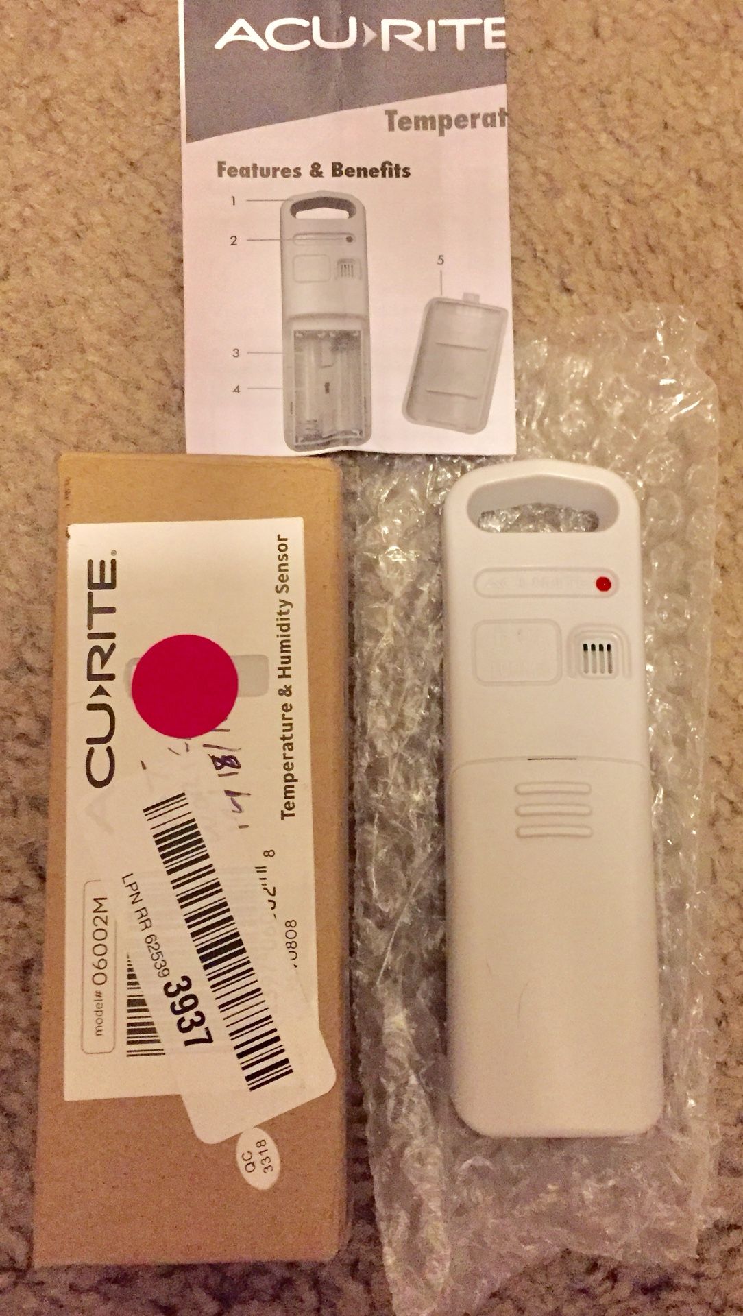 AcuRite Wireless Temperature and Humidity Sensor 06002M