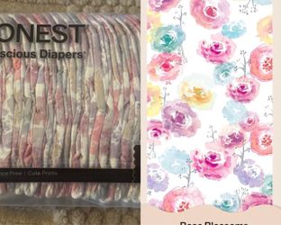 New The Honest Company Hypoallergenic Clean Conscious Diapers Size 2 (12-18 lbs) 31 Cnt - Rose Bloom