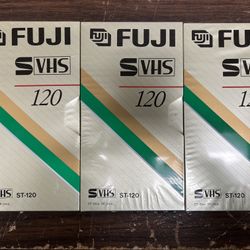 3 Pack of Sealed Fuji ST-120 VHS