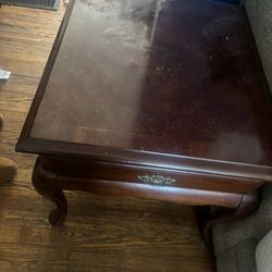 Two Wooden End Tables