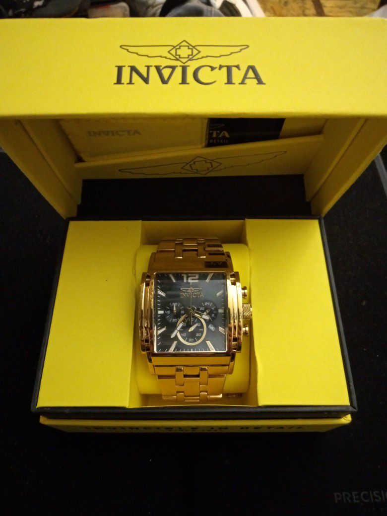 "The Beast " Gold Invicta S1 Rally, Mother Of Pearl Dial