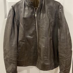 Leather Jacket Vintage Cafe Racer