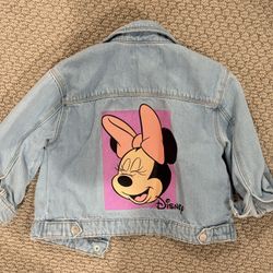 Zara Minnie Mouse Denim Jacket 2-3 Years