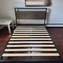 Bamboo And Metal Full Sized Bed Frame