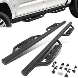 LA Zona Auto Parts 2005 to 2020 Toyota Tacoma Crew cab black nerf bar running board Estribos negro Tubulares 