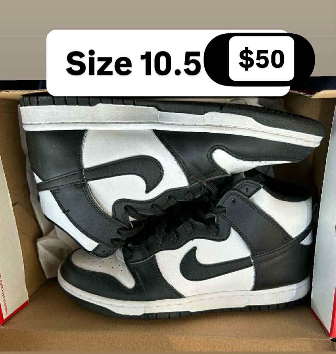 Nike Panda Dunks High Size 10.5