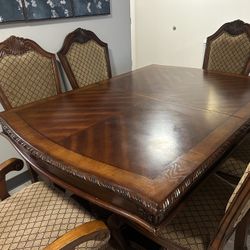 Real Wood Dining Table For 6 ( Has Two Expander’s)