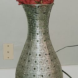 Beautiful Floor Vase And Fake Long Stem Roses
