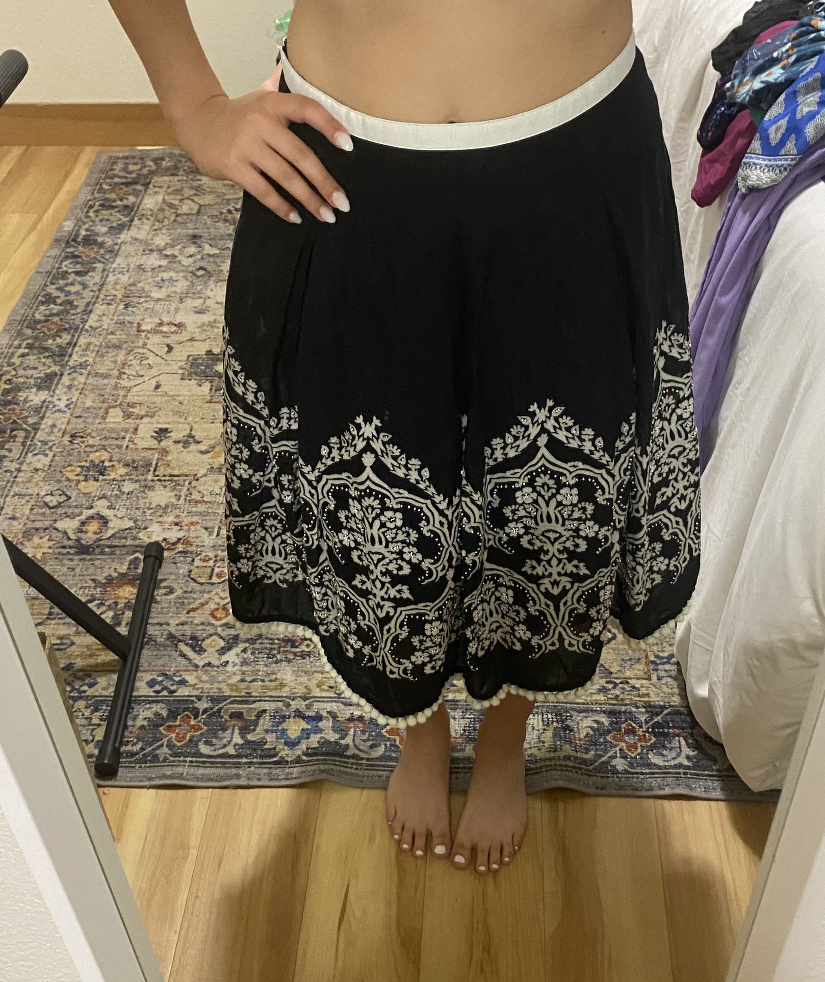 Black Skirt With Design (I’m 5’3’’)