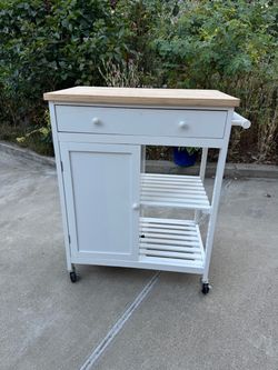 Small kitchen cart on wheels