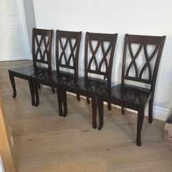 Wood Dining Chairs (4)