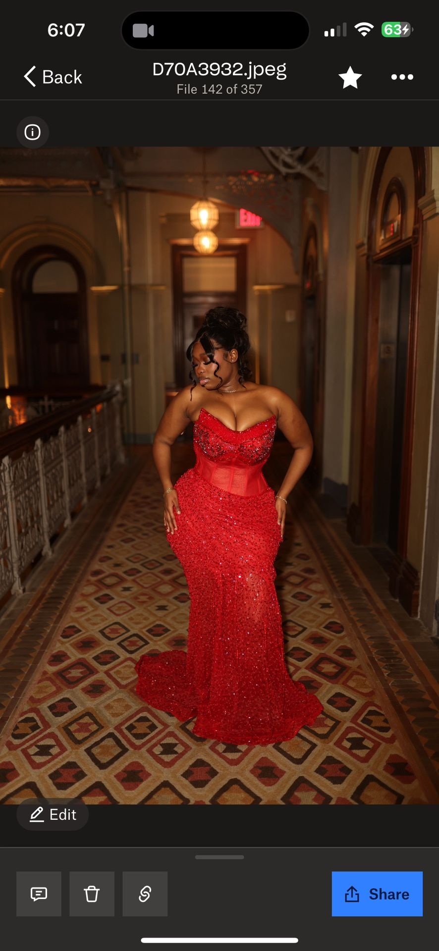 Stunning Red Sequin Gown