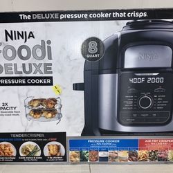 Ninja FD402-LP3 Deluxe Pressure Cooker& Air Fryer, 8-Quart, Stainless Steel