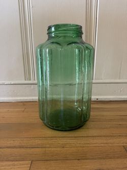 Large Green Glass Demijohn Vase– 13"