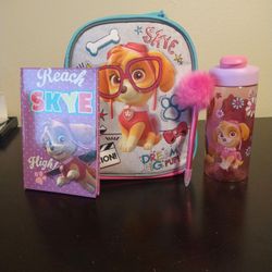 Paw Patrol Lunch Bag + Water Bottle, Notebook And Pen