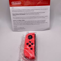 Nintendo Switch 1 Joycon Left Controller Brand New - Neon Red