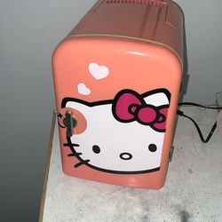 mini hello kitty fridge hot and cold, comes with cord