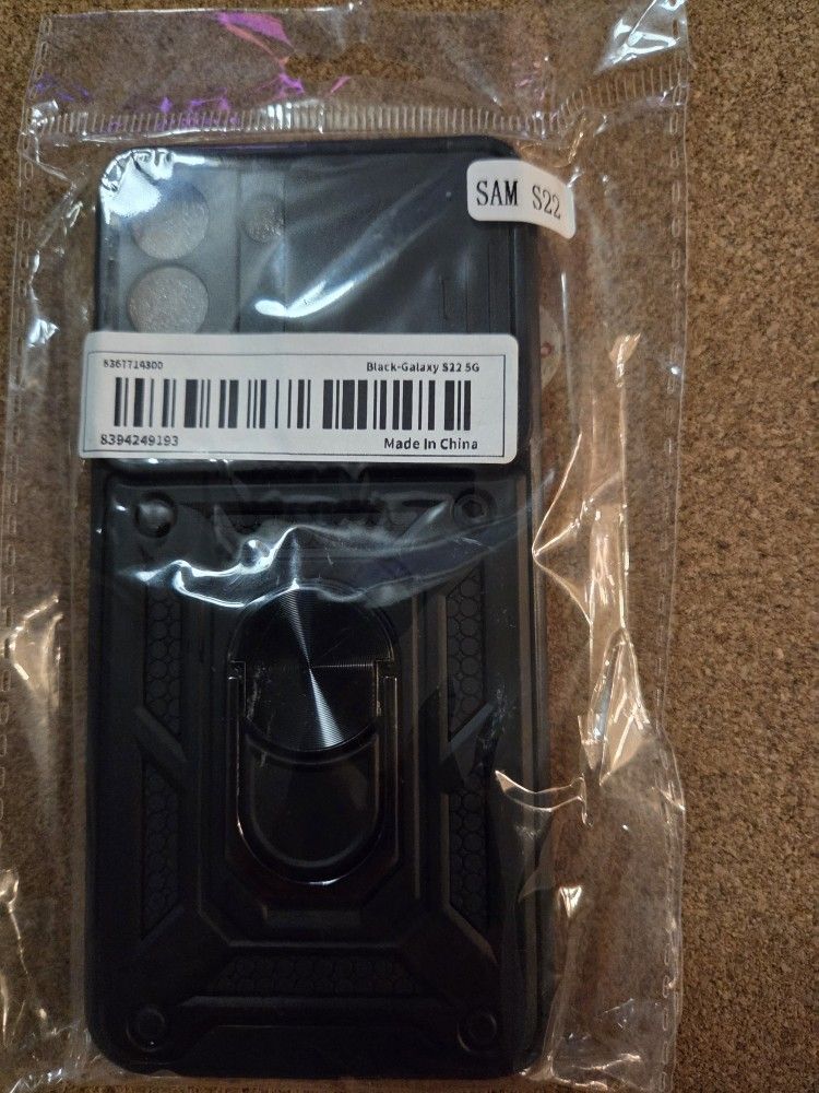 Samsung Galaxy S22 Robotic Hybrid with Magnetic Ring Stand Case Cover