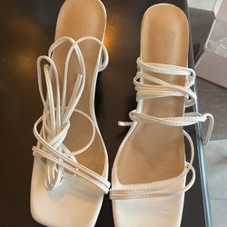 White Heeled Sandals