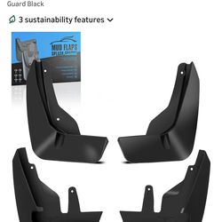 Front & Rear Mud Flaps Splash Guards Fit for 2021-2023 Chevy Suburban/Tahoe (Not Fits Z71; Not Fits Power Running Boards), 4-Pc Set Easy to Clean and